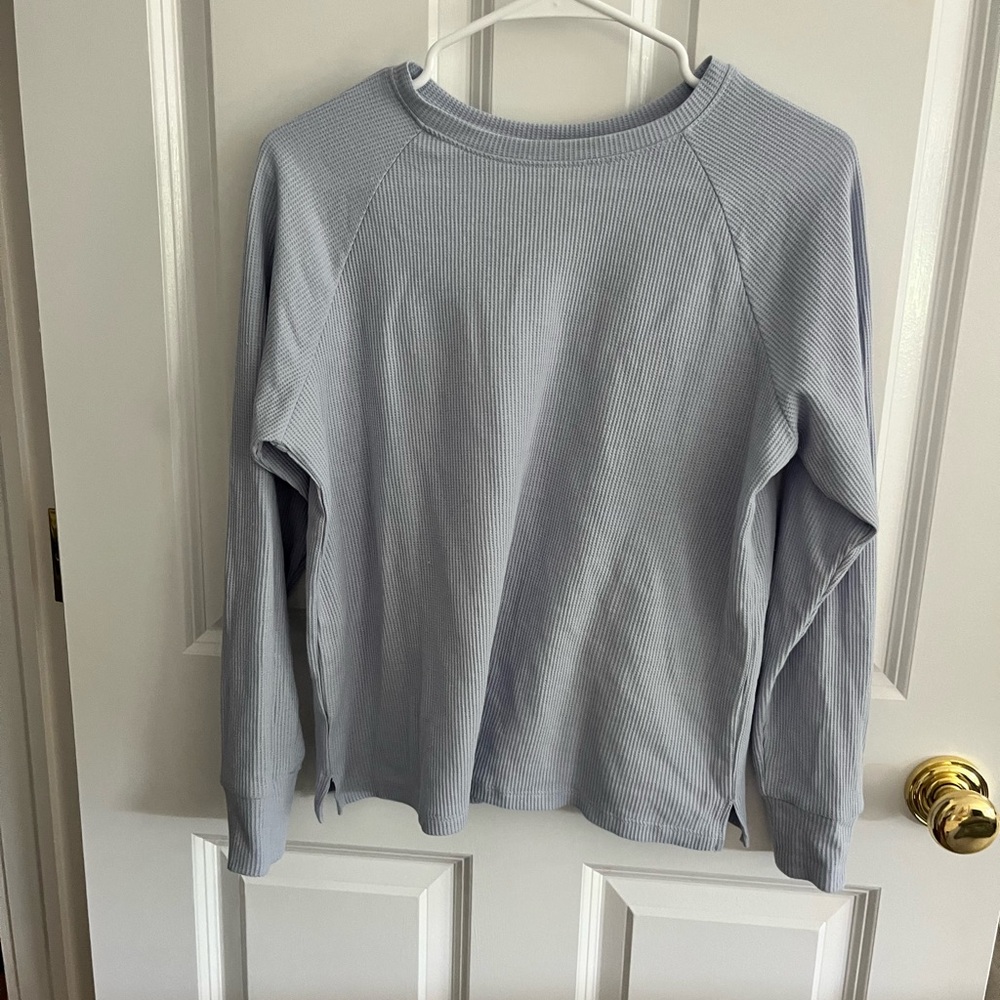 Blue waffle shirt